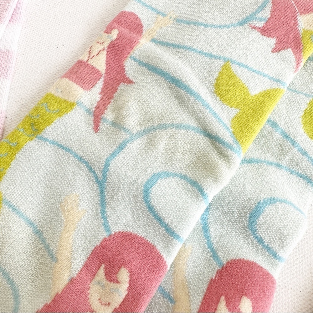 Baby Leggings Leg Warmers Girl Infant Pink Football Mermaid Ruffles lot of 5 - Picture 6 of 9